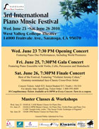 "3rd International Piano Music Festival Educational Sessions and Concerts"`V